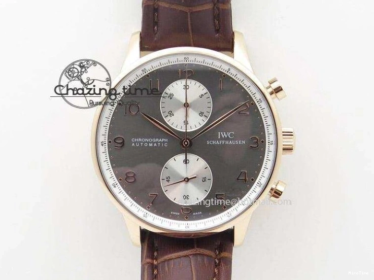 MIROTIME 1219 Portuguese IW3714 Diam ZF V2 1:1 Best Edition White Dial RG Numbers On Brown Leather Strap A79350 (Slim Movement) Fashionable 7246